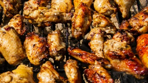 Chicken On The Grill pan Stock Footage 25141422