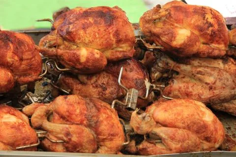 Chicken on the grill Stock-Fotos