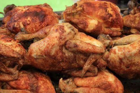 Chicken on the grill Stock Photos
