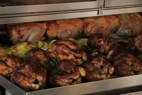Chicken on the grill 스톡 사진
