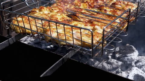 Chicken on Grill, Summer BBQ Stock Footage 293201589
