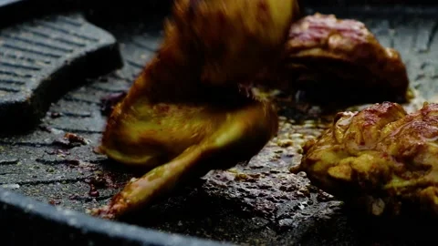 Chicken Grilled Stock Footage 236789202