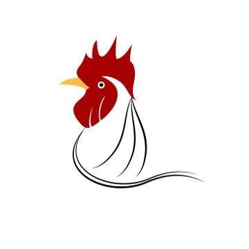 Chicken head grunge icon. vector illustration Stock Illustration