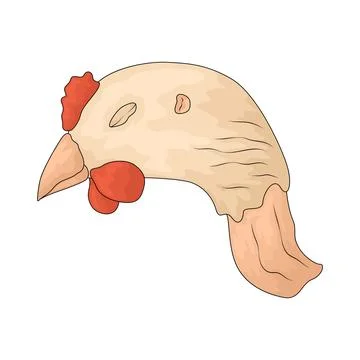 Chicken head illustration Illustrazione stock