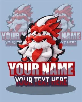 Chicken Head Mascot Logo Illustrazione stock