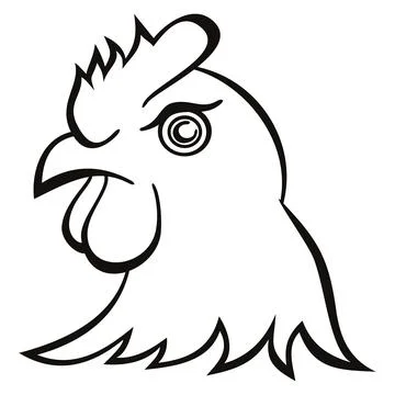 Chicken head symbol Stock Illustration