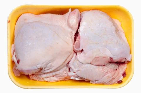 Chicken hips in packing Stock Photos