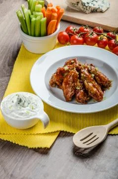 Chicken hot wings Stock Photos