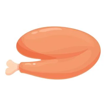 Chicken icon cartoon vector. Meat food Stock Illustration