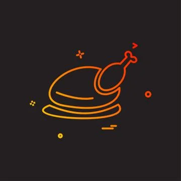 Chicken icon design vector Stock Illustration