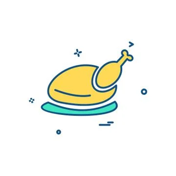 Chicken icon design vector Stock Illustration