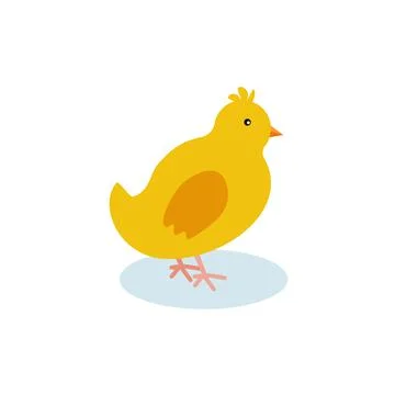 Chicken icon flat style on white background Stock Illustration