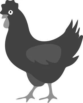 Chicken icon isolated on white background Stock Illustration