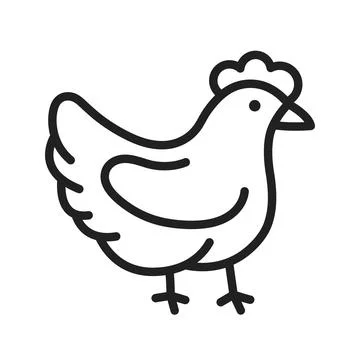 Chicken icon vector image. Suitable for mobile apps, web apps and print media. Stock Illustration