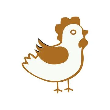 Chicken icon on white background for graphic and web design. Stock Illustration