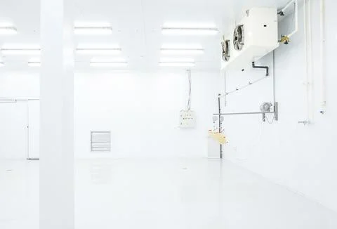 Chicken incubator machine, new empty hatchery, agricultural industry Stock Photos