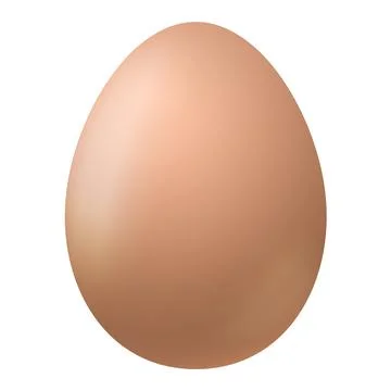 Chicken isolated oval egg, simple easter design Stock Illustration