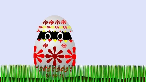 Chicken jumping from Easter egg Stock Footage 71538887