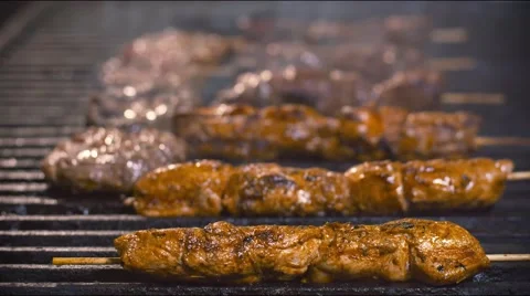 Chicken Kebab Ground Beef Stock Footage 62861860