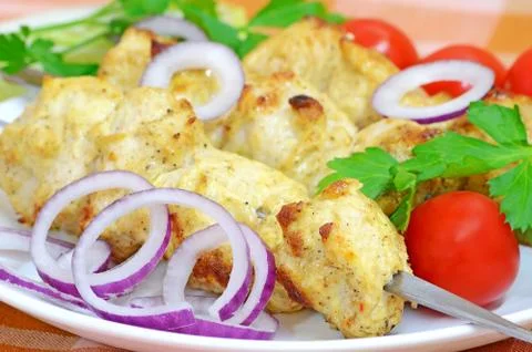 Chicken kebab Stock Photos