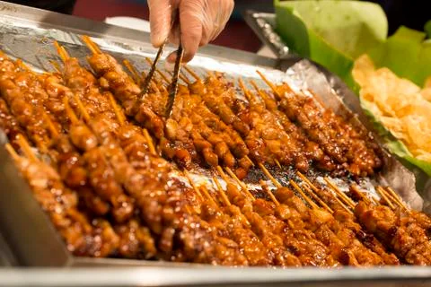 Chicken kebabs Stock Photos