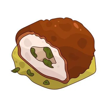 Chicken Kiev illustration Stock Illustration