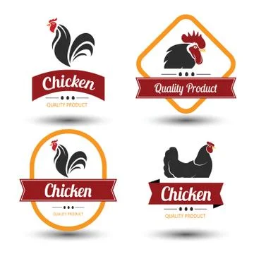 Chicken label 4 Stock Illustration