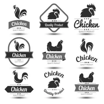 Chicken label 4 Stock Illustration