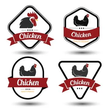 Chicken label 4 Stock Illustration