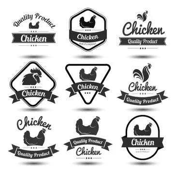 Chicken label 4 Stock Illustration