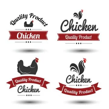 Chicken label 4 Stock Illustration