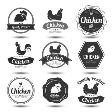 Chicken label 4 Stock Illustration