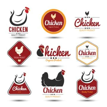 Chicken label Illustrazione stock
