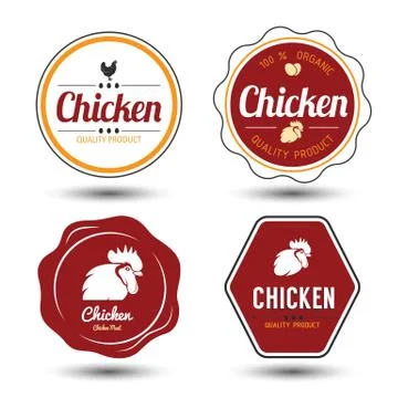 Chicken label Stock Illustration