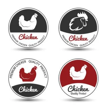 Chicken label Illustrazione stock