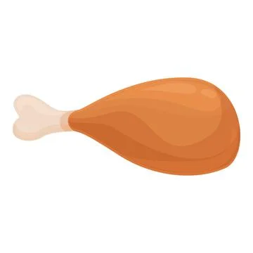 Chicken leg icon cartoon vector. Meat food Stock Illustration