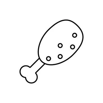 Chicken leg icon element of fast food icon for mobile concept and web apps. T Stock Illustration