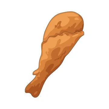 Chicken leg illustration Stock Illustration