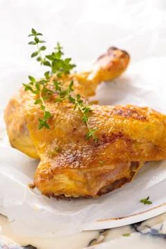 Chicken leg. Stock Photos