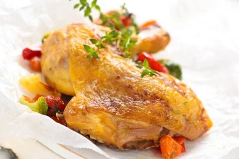 Chicken leg. Stock Photos