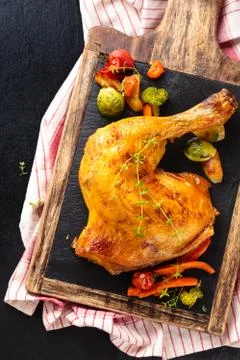 Chicken leg. Stock Photos