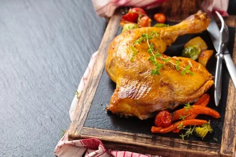 Chicken leg. Stock Photos