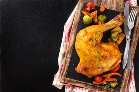 Chicken leg. Stock Photos