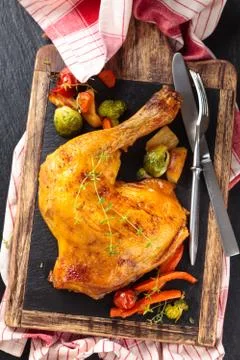 Chicken leg. Stock Photos