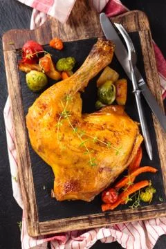 Chicken leg. Stock Photos