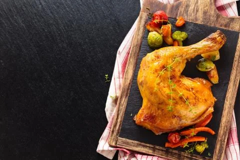 Chicken leg. Stock Photos