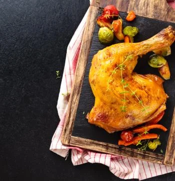 Chicken leg. Stock Photos