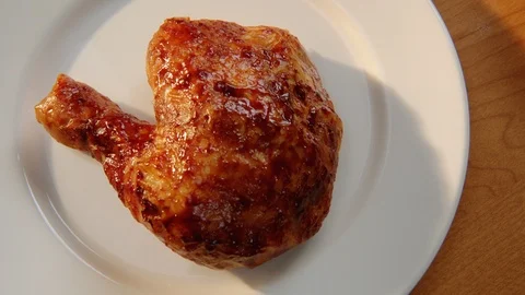 Chicken Leg Roasted Video stock 121385591