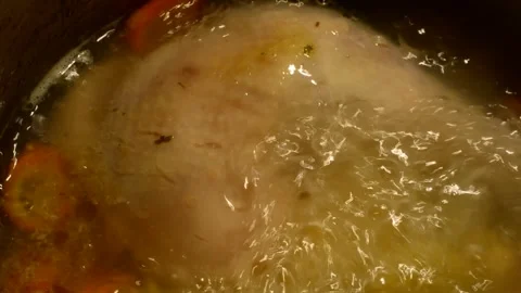 Chicken leg soup Stock Footage 273123082