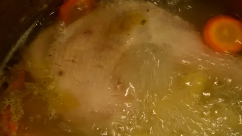 Chicken leg soup Stock Footage 273123100